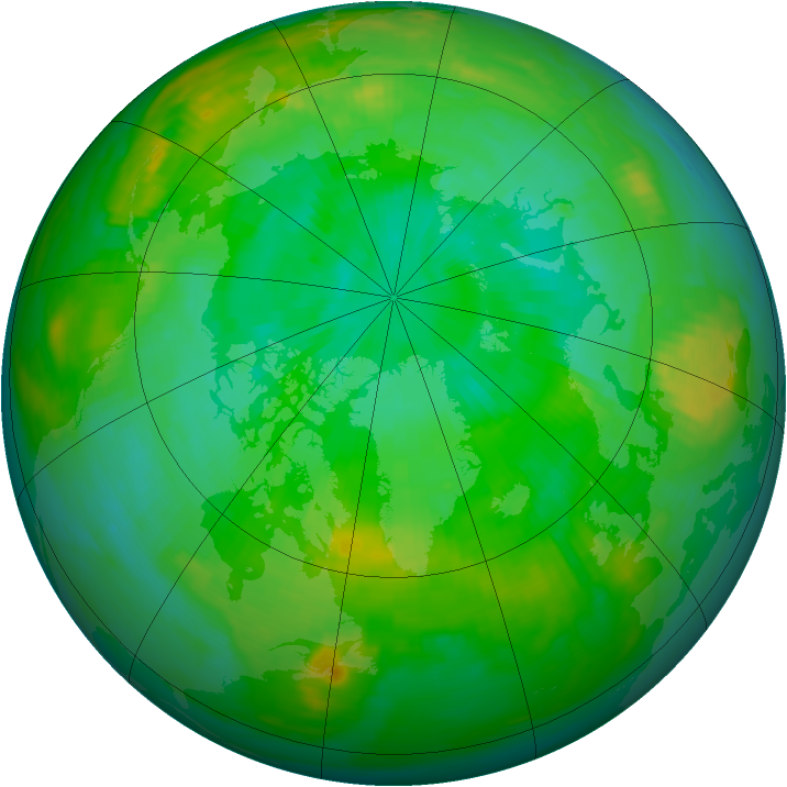 Arctic ozone map for 23 July 1983